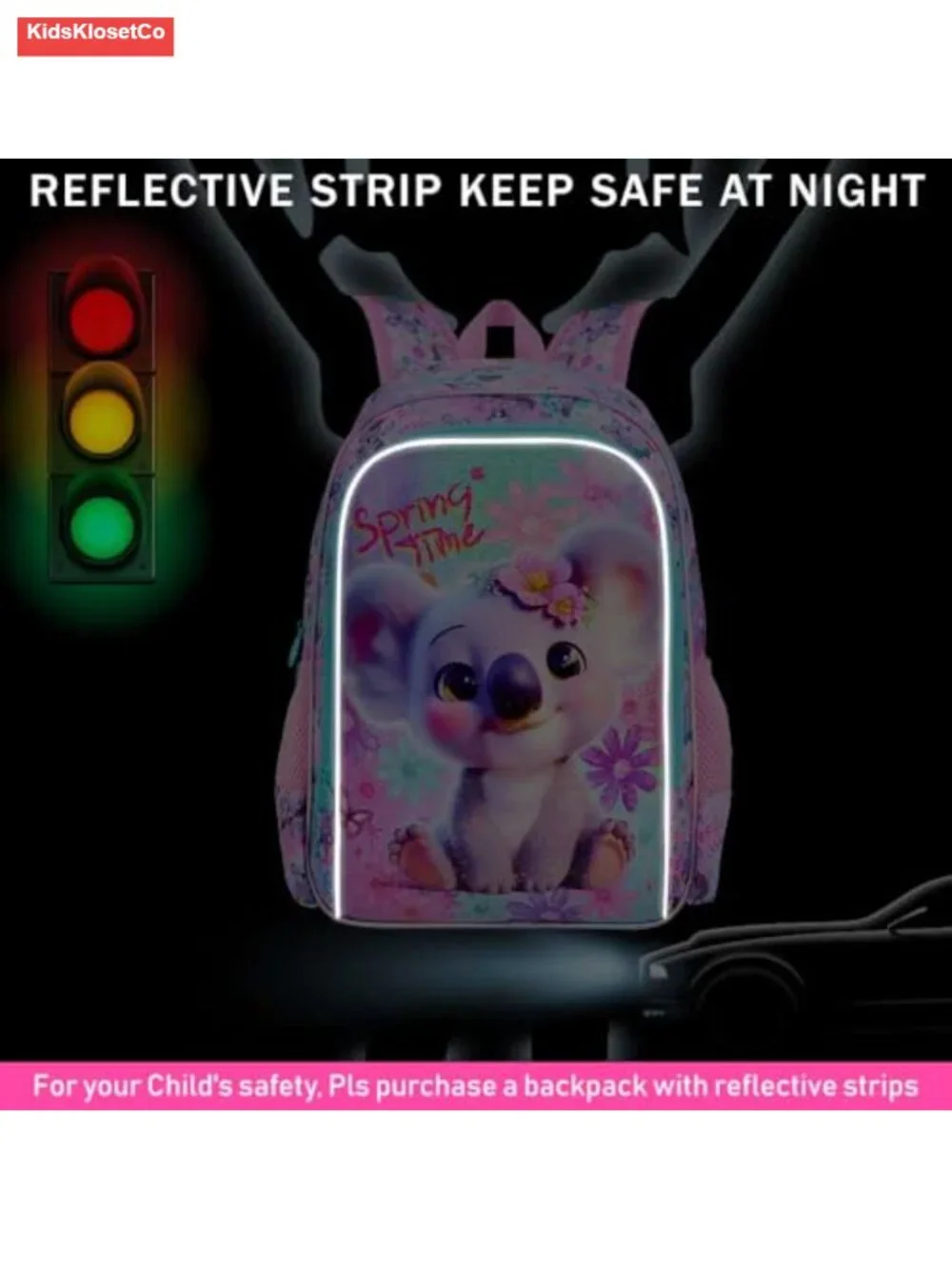 3PCS Girls Backpack Set with Lunch Box, Water Resistant School Bag